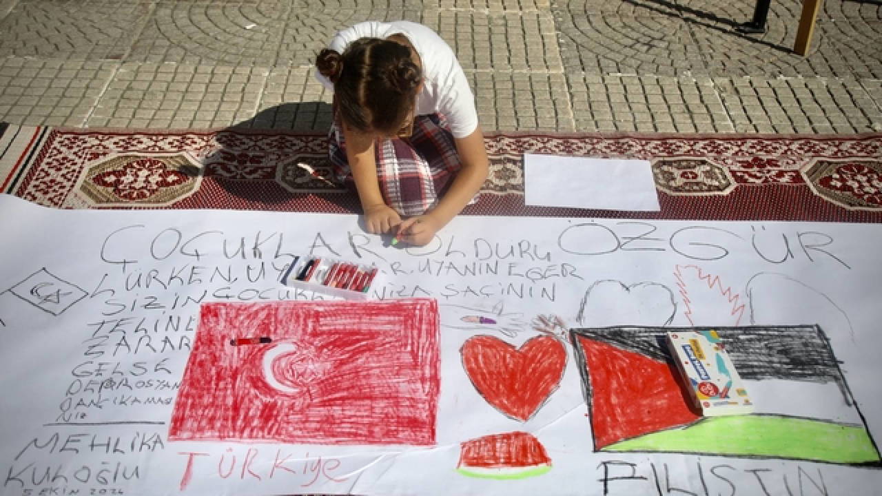 Ordu'da Filistinli Çocuklar İçin Sanat Etkinliği Gerçekleştirildi